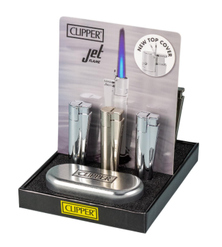 Clipper Metall Jet Flame Silber